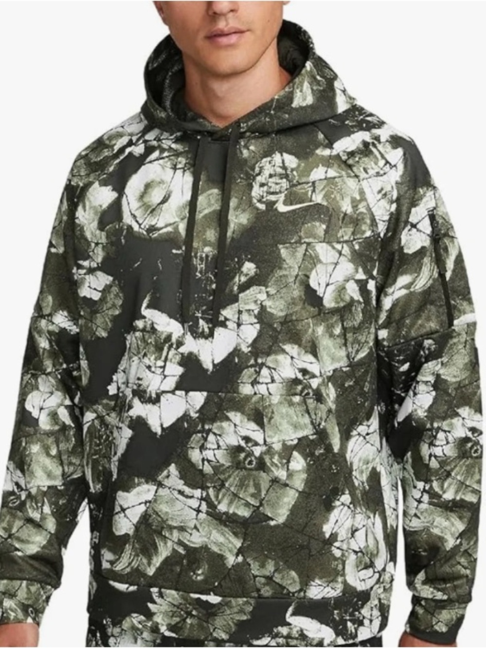 Nike Therma Fit Training Green Floral Camo Hoodie Sweatshirt Men’s Size XL